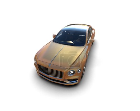 Photo for Luxury car isolated on white background. 3d rendering - illustration - Royalty Free Image