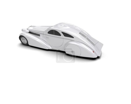 Photo for Luxury car isolated on white background. 3d rendering - illustration - Royalty Free Image