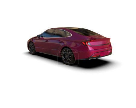 Photo for Modern Car isolated on background. 3d rendering illustration - Royalty Free Image