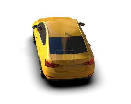 Téléchargez les photos : Modern car isolated on background. 3d rendering - illustration - en image libre de droit