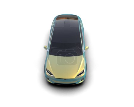 Photo for Modern Car isolated on white background. 3d rendering illustration - Royalty Free Image