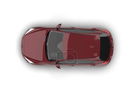 Foto de Modern Car isolated on white background. 3d rendering illustration - Imagen libre de derechos
