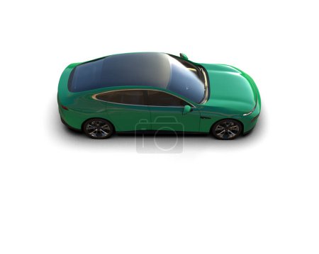 Photo for Modern car isolated on white background. 3d render illustration - Royalty Free Image