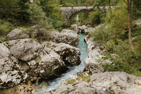 Photo for Soca river is one of the most beautiful canyon in europe. - Royalty Free Image
