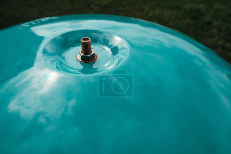Photo for Maintenancing Hydraulic pressure water tank. Water supply in the house. Hydraulic accumulator for storing water volume. - Royalty Free Image