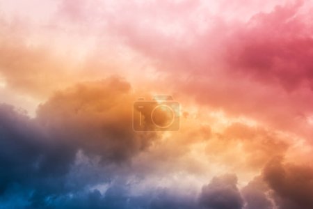 Abstract photo of a stormy sky, creative background concept