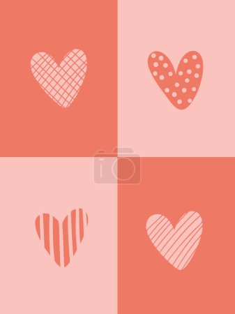 Ilustración de Cartel de concepto de San Valentín, ilustración vectorial para banner de saludo o tarjetas de amor - Imagen libre de derechos