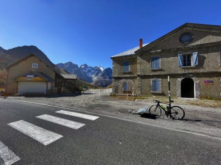 Photo for Scenic Road for Tour De France Bike Race, Col Du Galibier and Lautaret, Hautes Alps, France - Royalty Free Image