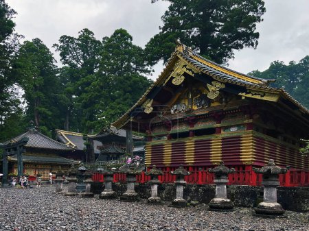 Téléchargez les photos : Héritage artistique japonais : Pagode du Temple Nikko, Préfecture Tochigi, Japon - en image libre de droit
