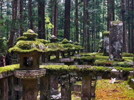 Téléchargez les photos : Zen Contemplation : Temple et cimetière Beauté de Koyasan, Wakayama, Japon - en image libre de droit