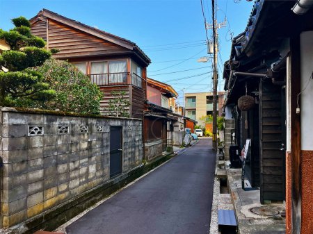 Auténtico distrito japonés: Higashi Chaya 's Traditional Houses, Kanazawa, Ishikawa, Japón