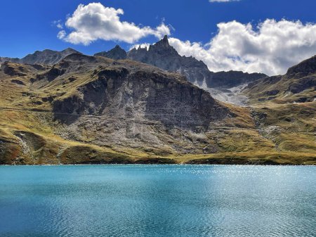 Alpine Lake Ascent: High-Altitude Trail in Val d'Isere, aiguille de la grande sassiere, France