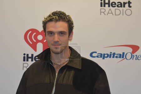 Photo for Lauv arrives on the Red Carpet at the Q102 iHeartRadio Jingle Ball. December 12, 2022, Philadelphia, Pennsylvania, USA: Lauv arrives on the red carpet at the Q102 iHeartRadio Jingle Ball presented by Capital One at Wells Fargo Center - Royalty Free Image