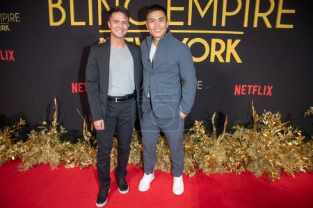 Photo for Netflix hosts Bling Empire: New York Launch Event. January 18, 2023, New York, New York, USA: Shawn Horvath and Bing Chen attend Netflix hosts Bling Empire: New York Launch Event at House Of Red Pearl on January 18, 2023 in New York City. - Royalty Free Image