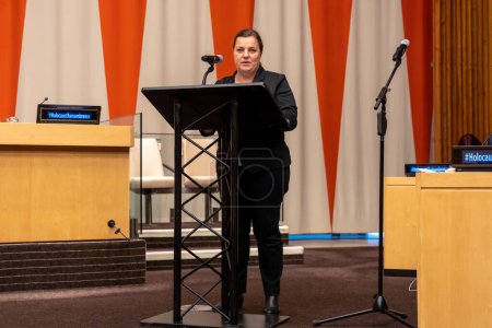 Photo for International Mock Trial on Human Rights. January 31, 2023, New York, New York, USA: Ms. Marija Vasileva-Blazev, Special Adviser in the Office of the Secretary-Generals Envoy on Youth - Royalty Free Image