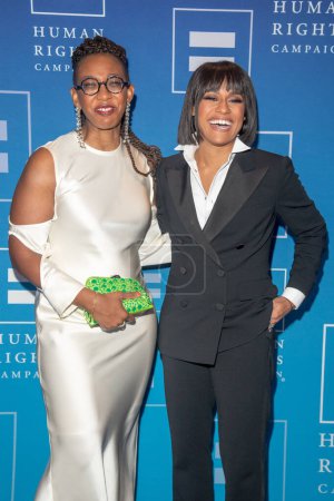 Photo for Human Rights Campaign 2023 Greater New York Dinner. February 04, 2023, New York, New York, USA: Kelley Robinson and Ariana DeBose attend Human Rights Campaign 2023 Greater New York Dinner at Marriott Marquis Times Square on February 04, 2023 - Royalty Free Image