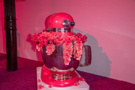 Photo for KitchenAid &amp; Marta Del Rio launch the 2023 Hibiscus Color of the Year Collection - New York Fashion Week. February 09, 2023, New York, New York, USA: A view of KitchenAid product models as KitchenAid &amp - Royalty Free Image