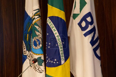 Foto de Reunión de reinstalación del BNDES en Río de Janeiro. 15 de febrero de 2023, Río de Janeiro, Brasil: El Banco Nacional de Desarrollo Económico y Social (BNDES), ubicado en Río de Janeiro, celebrará en su sede - Imagen libre de derechos