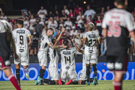Photo for Paulista Soccer Championship: Sao Paulo vs Inter de Limeira. February 15, 2023, Sao Paulo, Brazil: Soccer match between Sao Paulo and Inter de Limeira, valid for the ninth round of the 2023 Paulista Soccer championship - Royalty Free Image