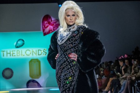 Photo for The Blonds - Runway - February 2023 New York Fashion Week. February 15, 2023, New York, New York, USA: Designer Phillipe Blond walks the runway at the The Blonds fashion show at Spring Studios during New York Fashion Week 2023 - Royalty Free Image