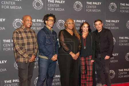 Photo for The Storytellers: Preserving The Legacy Of Iconic Black Musicians. February 16, 2023, New York, New York, USA: Ralph McDaniels, Touree, Lisa Cortes, Julie Anderson and Antonino D'Ambrosio attend 'The Storytellers - Royalty Free Image