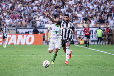 Photo for Mineiro Soccer Championship: Atletico MG vs America MG. February 25, 2023, Belo Horizonte, Minas Gerais, Brazil:  Soccer match between ATLETICO/MG and AMERICA/MG, valid for the 7th round of the 2023 Mineiro Soccer Championship - Royalty Free Image