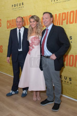 Photo for "Champions" New York Premiere. February 27, 2023, New York, New York, USA: Woody Harrelson and Kaitlin Olson and Harlem Globetrotters and other famous stars attend the premiere of "Champions" at AMC Lincoln Square Theater on February 27, 2023 - Royalty Free Image