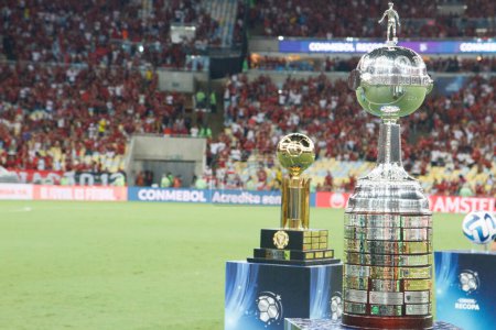 Téléchargez les photos : Championnat de football Recopa Sudamerica 2023 : Flamengo vs Independente Del Valle. 28 février 2023, Rio de Janeiro, Brésil - en image libre de droit