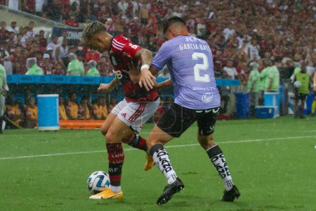Téléchargez les photos : 2023 Recopa Sudamerica Soccer Championship: Flamengo vs Independente Del Valle. February 28, 2023, Rio de Janeiro, Brazil - en image libre de droit