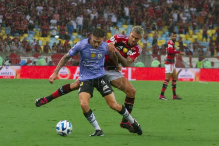 Téléchargez les photos : 2023 Recopa Sudamerica Soccer Championship: Flamengo vs Independente Del Valle. February 28, 2023, Rio de Janeiro, Brazil - en image libre de droit