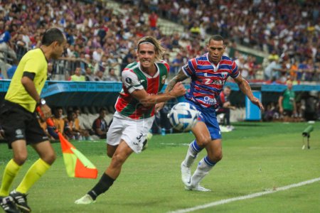 Photo for Pre Libertadores Soccer Championship: Fortaleza vs Deportivo Maldonado. March 02, 2023, Fortaleza, Ceara, Brazil - Royalty Free Image