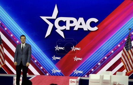 Photo for Congressman Matt Gaetz during CPAC Covention in Maryland. March 03, 2023, Maryland, USA: The CPAC convention  Protecting America Now is taking place at (INT) CPAC at Gaylord National Resort - Royalty Free Image