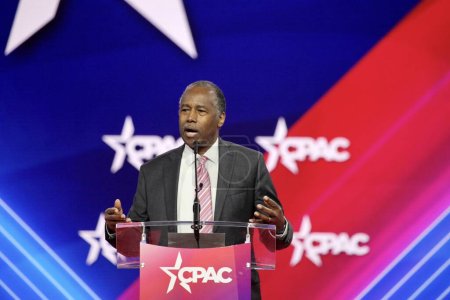 Photo for Ben Carson during CPAC Covention in Maryland. March 03, 2023, Maryland, USA: Ben Carson, Fmr. Secretary of Housing and Urban Development during CPAC convention  Protecting America Now is taking place at (INT) CPAC - Royalty Free Image