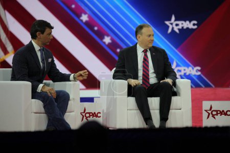 Photo for Lee Zeldin at CPAC Covention Protecting America Now in Maryland. March 04, 2023, Maryland, USA: Lee Zeldin, former US Congresman and 2022 Republican nominee for New York State Governor at the CPAC convention - Royalty Free Image