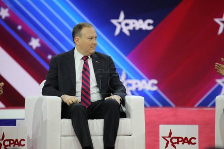 Photo for Lee Zeldin at CPAC Covention Protecting America Now in Maryland. March 04, 2023, Maryland, USA: Lee Zeldin, former US Congresman and 2022 Republican nominee for New York State Governor at the CPAC convention - Royalty Free Image