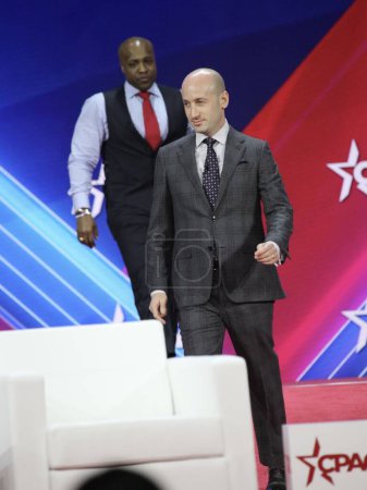 Photo for Stephen Miller at CPAC Covention Protecting America Now in Maryland. March 04, 2023, Maryland, USA: Stephen Miller, America First Legal and former Senior Advisor to Ex President Trump at the CPAC convention - Royalty Free Image
