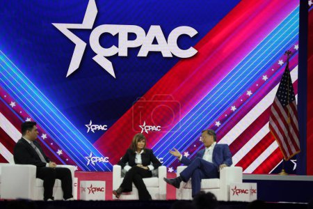 Photo for CPAC Covention Protecting America Now at Gaylord National Resort & Convention Center, Maryland. March 04, 2023, Maryland, USA: The CPAC convention  Protecting America Now is taking place at Gaylord National Resort - Royalty Free Image