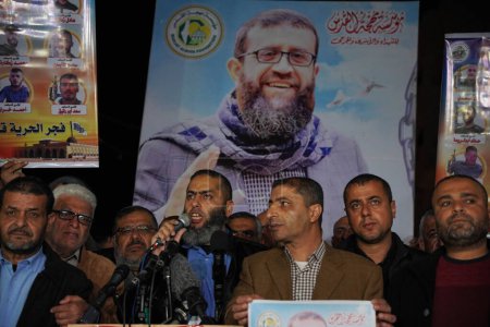Photo for The National Action Factions and the Prisoners Committee organize rallies of anger in support of the prisoners. March 7, 2023, Gaza, Palestine: The National and Islamic Action Factions and the Prisoners Committee in the Gaza Strip - Royalty Free Image