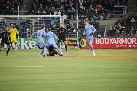 Photo for 2023 MLS Regular Season: NYCFC vs Inter Miami CF. March 11, 2023, New York, USA: Home opener for the 2023 MLS Regular Season soccer game between NYCFC and Inter Miami CF at Yankee Stadium in New York. - Royalty Free Image