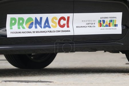 Foto de Lula participa en la ceremonia de lanzamiento de PRONASCI II y entrega de vehículos a Estaciones Especiales de Policía de Mujeres. 15 de marzo de 2023, Brasilia, Distrito Federal, Brasil: El Presidente de Brasil Luiz Inácio Lula da Silva - Imagen libre de derechos
