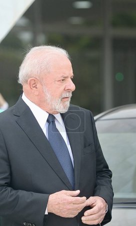 Téléchargez les photos : Lula participe à la cérémonie de lancement de PRONASCI II et à la livraison de véhicules aux postes de police spéciaux pour femmes. 15 mars 2023, Brasilia, District fédéral, Brésil : Le Président du Brésil Luiz Inacio Lula da Silva - en image libre de droit