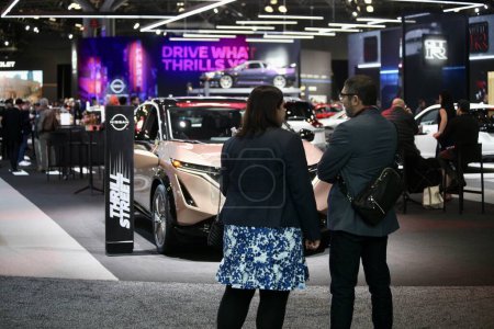 Photo for New York International Auto Show. April 05, 2023, New York, USA: The New York International Auto Show kicks off from April 7-16 at Javits Convention Center with the presence of famous car brands from all around the world - Royalty Free Image