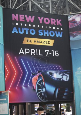 Photo for New York International Auto Show. April 05, 2023, New York, USA: The New York International Auto Show kicks off from April 7-16 at Javits Convention Center with the presence of famous car brands from all around the world - Royalty Free Image