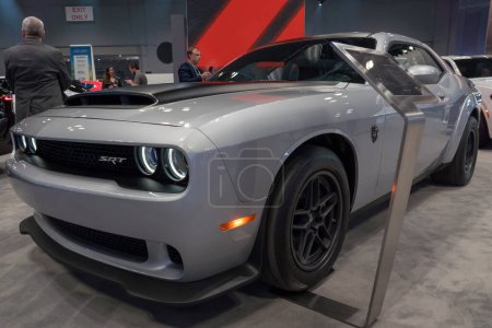 Photo for The New York International Auto Show 2023. April 05, 2023, New York, New York, USA: 2023 Dodge Challenger SRT Demon 170 seen at the International Auto Show press preview at the Jacob Javits Convention Center on April 5, 2023 in New York City. - Royalty Free Image