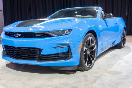 Photo for The New York International Auto Show 2023. April 05, 2023, New York, New York, USA: A Chevrolet Camaro seen at the International Auto Show press preview at the Jacob Javits Convention Center on April 5, 2023 in New York City. - Royalty Free Image
