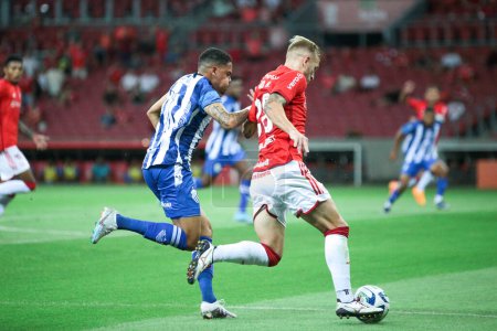 Photo for Brazil Cup: Internacional vs CSA. April 11, 2023, Porto Alegre, Rio Grande do Sul, Brazil: Soccer match between Internacional and CSA, valid for the third phase of the 2023 Copa do Brasil, "Brazil Cup," held at the Beira-Rio stadium - Royalty Free Image