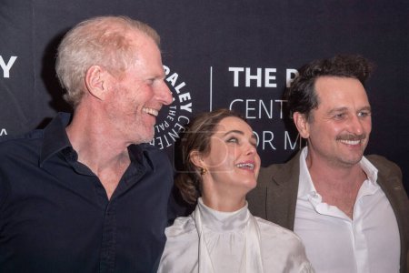 Photo for The Americans FX Series 10th Anniversary Celebration. April 12, 2023, New York, New York, USA: Noah Emmerich, Keri Russell and Matthew Rhys attend The Americans FX series 10th anniversary celebration at Paley Center - Royalty Free Image