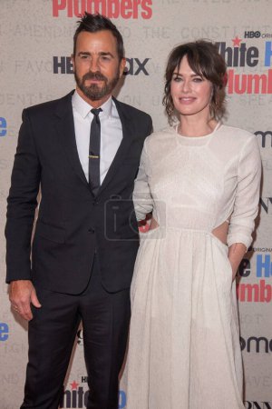 Photo for HBO's White House Plumbers New York Premiere. April 17, 2023, New York, New York, USA: Justin Theroux and Lena Headey attend HBO's White House Plumbers New York Premiere at 92nd Street Y on April 17, 2023 - Royalty Free Image