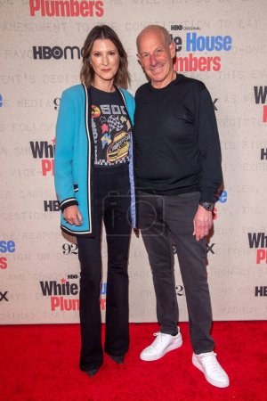 Photo for HBO's White House Plumbers New York Premiere. April 17, 2023, New York, New York, USA: Lizzie Tisch and Jonathan Tisch attend HBO's White House Plumbers New York Premiere at 92nd Street Y on April 17, 2023 - Royalty Free Image