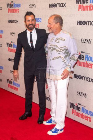 Photo for HBO's White House Plumbers New York Premiere. April 17, 2023, New York, New York, USA: Justin Theroux and Woody Harrelson attend HBO's White House Plumbers New York Premiere at 92nd Street Y on April 17, 2023 - Royalty Free Image